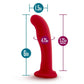Temptasia Jezebel Silicone Dildo 6in - Crimson