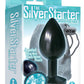 The 9's - The Silver Starter Bejeweled Annodized Stainless Steel Plug - Aqua/Black/Blue