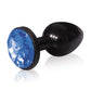 The 9's - The Silver Starter Bejeweled Annodized Stainless Steel Plug - Black/Blue/Cobalt
