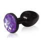 The 9's - The Silver Starter Bejeweled Annodized Stainless Steel Plug - Black/Purple/Violet