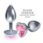 The 9's - The Silver Starter Bejeweled Heart Stainless Steel Plug