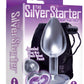 The 9's - The Silver Starter Bejeweled Heart Stainless Steel Plug - Purple/Violet