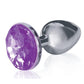 The 9's - The Silver Starter Bejeweled Stainless Steel Plug - Purple/Violet