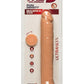 The D Realistic D Ultraskyn Dildo - Flesh/Vanilla - 12in
