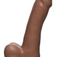 The D Slim D Firmskyn Dildo with Balls - Brown/Caramel - 6in