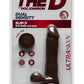 The D Slim D Ultraskyn Dildo with Balls - Brown/Chocolate - 6.5in