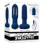 The Flapper Rechargeable Silicone Anal Plug with Remote Control - Blue