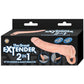 The Great Extender 2 In 1 Extender and Masturbator - Vanilla - 8in