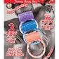 The Macho Three Ring Set Vibrating Cock Ring - Assorted Color/Assorted Colors