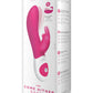 The Come Hither Rabbit Rechargeable Silicone G-Spot Vibrator - Pink