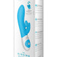 The Kissing Rabbit Rechargeable Silicone Vibrator with Clitoral Suction - Blue