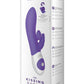 The Kissing Rabbit Rechargeable Silicone Vibrator with Clitoral Suction - Purple