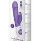 The Thrusting Rabbit Rechargeable Silicone Vibrator with Clitoral Stimulation - Purple