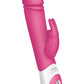 The Thrusting Rabbit Rechargeable Silicone Vibrator with Clitoral Stimulation - Pink