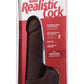 The Realistic Cock Ultraskyn Dildo - Black - 8in