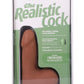 The Realistic Cock with Balls Ultraskyn Removable Vac-U-Lock Suction Cup - Caramel - 5in