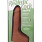 The Realistic Cock with Balls Ultraskyn Squirting with Removable Vac-U-Lock Suction Cup - Caramel - 9.5in