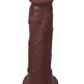 The Realistic Cock with Balls Ultraskyn Squirting with Removable Vac-U-Lock Suction Cup - Chocolate - 9.5in