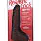 The Realistic Cock with Balls Ultraskyn Squirting with Removable Vac-U-Lock Suction Cup - Chocolate - 9.5in