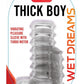 Thick Boy Vibrating Pleasure Sleeve with Turbo Motor Waterproof - Clear