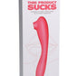 This Product Sucks Bendable Wand Rechargeable Silicone Vibrator - Pink