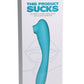 This Product Sucks Bendable Wand Rechargeable Silicone Vibrator - Teal