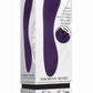 Thorny Rose Rechargeable Silicone Dual-End Vibrator - Purple