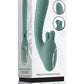 Thrust Into Ecstasy Rechargeable Silicone Dual Vibrator - Green