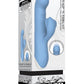 Thump and Thrust Rechargeable Silicone Vibrator with Clitoral Stimulator - Blue