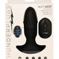 Thunder Plug Butt Slider 7x Sliding Ring Silicone Rechargeable Missle Plug with Remote Control - Black