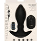 Thunder Plugs Rim Slide 7x Sliding Ring Silicone Rechargeable Butt Plug with Remote Control - Black