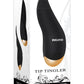 Tip Tingler Silicone Rechargeable Tongue Shape Vibrator - Black/Copper