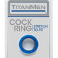 Titanmen Stretch-To-Fit Cock Ring - Blue