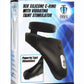 Trinity Men 10x Rechargeable Silicone Cock Ring with Vibrating Taint Stimulator - Black
