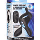 Trinity Men 7x Rechargeable Silicone Cock Ring with Taint Stimulator and Remote Control - Black