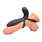 Trinity Men Rechargeable Silicone Vibrating Girth Enhancer with Remote Control