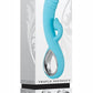 Triple Infinity Rechargeable Silicone Heated Dual Vibrator with Clitoral Suction Stimulator - Aqua/Teal