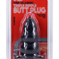 Triple Ripple Butt Plug - Black - Large