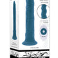 Tsunami Rechargeable Silicone Realistic Vibrator with Remote - Blue