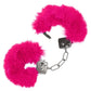 Ultra Fluffy Furry Cuffs - Metal/Pink
