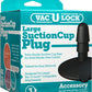 Vac U Lock Large Suction Cup Plug Accessory - Black - Large
