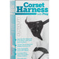 Vac-U-Lock Platinum Corset Harness with Plug - Black