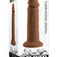 Vibrating Rechargeable Silicone Dildo - Caramel - 6in