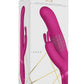 Vive Izara Triple Action Rechargeable Silicone Rotating Beaded G-Spot Rabbit Vibrator - Pink