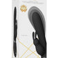 Vive Taka Rechargeable Silicone Inflatable and Vibrating Rabbit Vibrator - Black