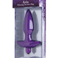 Vogue Aria Vibrating Silicone Anal Plug - Purple - Medium