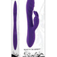 Wavy Rabbit Rechargeable Silicone Dual Motor Vibrator - Purple