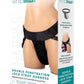 WhipSmart Double Penetration Jock Strap Harness - Black - One Size