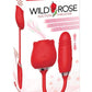 Wild Rose and Thruster Rechargeable Silicone Clitoral Stimulator with Suction - Red