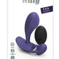 Witty Rechargeable Silicone Vibrator with Clitoral Stimulator - Blue/Midnight Indigo